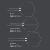 K-Flex Shape No.6 Flight & Shaft Black dimension details
