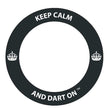 Keep Calm & Dart On™ dartboard surround protector ring for stray darts