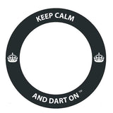 Keep Calm & Dart On™ dartboard surround protector ring for stray darts