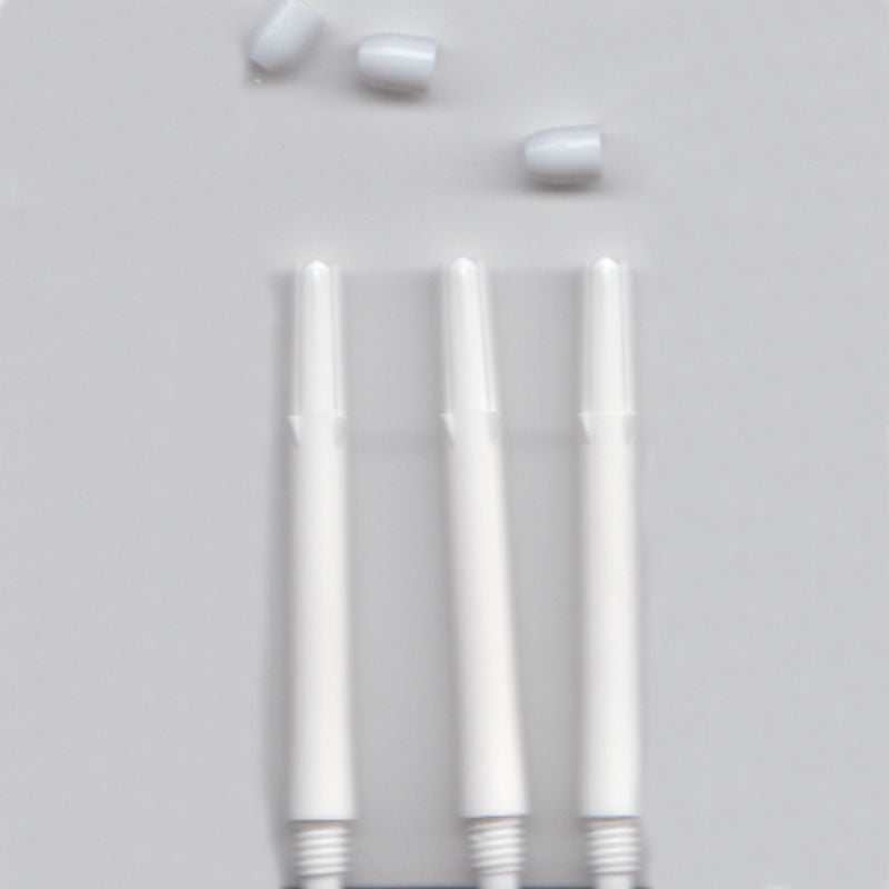 White L-Style L Shafts with champagne rings for durable dart shafts set of three
