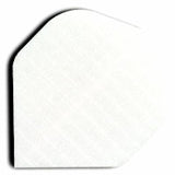 White nylon long life dart flight with aerodynamic design, pack of 3 flights