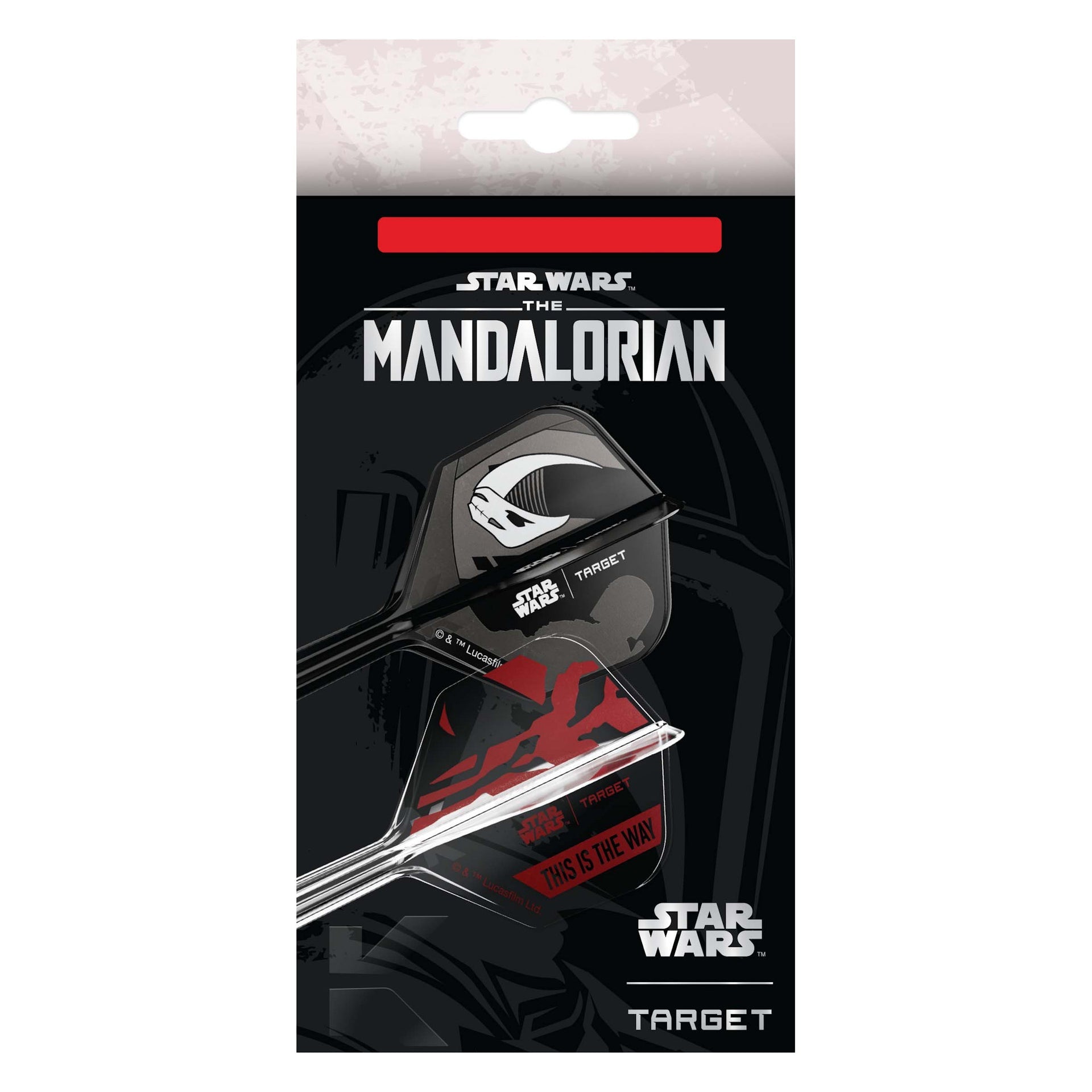 Target with 'The Mandalorian' branding from Star Wars, featuring a black and red design.