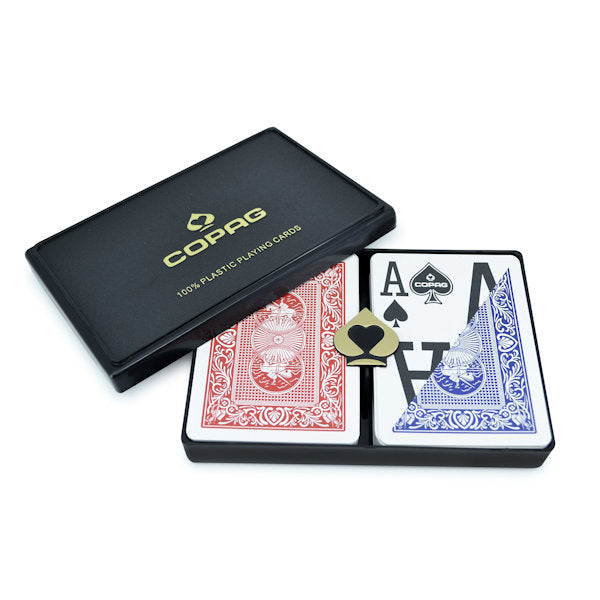 Copag 100% Plastic Magnum Index Poker Playing Cards Double Deck Set open
