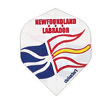 Metronic Flights standard shape dart flight with Newfoundland & Labrador design, 75 microns, set of 3