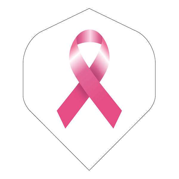Metronic Flights dart flight with pink ribbon design, standard shape, 75 microns thickness