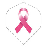 Metronic Flights dart flight with pink ribbon design, standard shape, 75 microns thickness