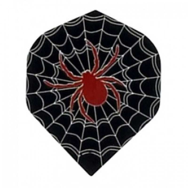 Metronic Flights standard shape dart flights with spider and web design in 75 microns, set of 3