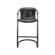 Freeman Leather Black Bar Stool