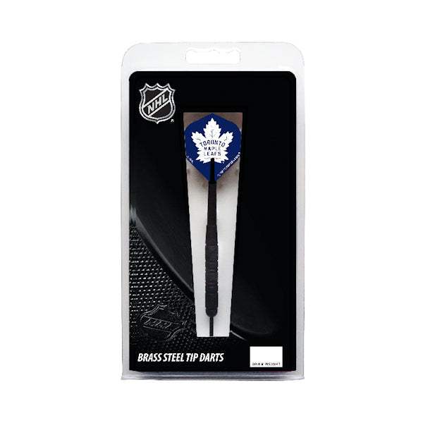 NHL® Boston Bruins® brass steel tip darts with Toronto Maple Leafs flight and black shaft