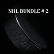 Black hockey puck with NHL logo on a black background, labeled 'NHL Bundle #2'.