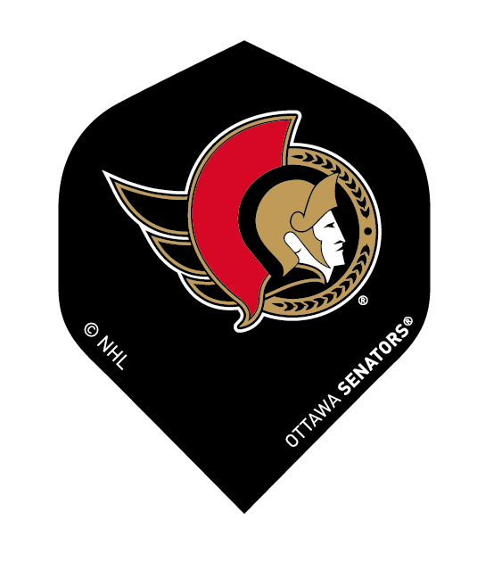 NHL® Flights featuring Ottawa Senators logo printed on durable polyester with UV varnish finish for protection