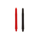 Red and black nylon shafts made from flexible and tough multi-material polymer
