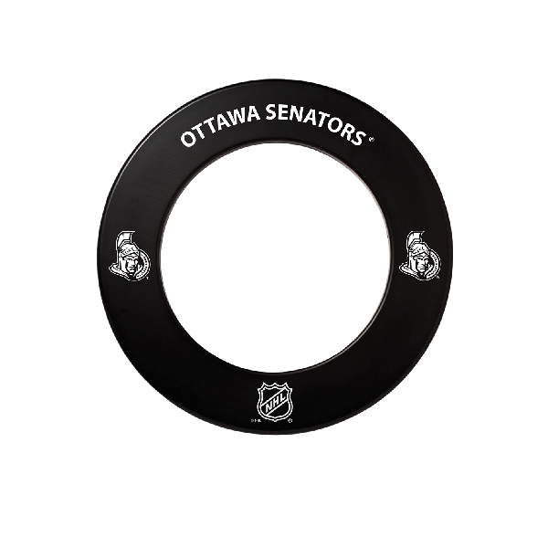 NHL® Ottawa Senators Dartboard Surround with 'Ottawa Senators' text and logos on a white background