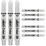 Pro Grip Spin Shafts 3 pack with Hydrogel technology and Target Pro Grip rings for improved dart spinning and durability