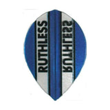 Ruthless Flights extra tough 100 micron dart flight in blue and white design