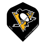 Pittsburgh Penguins NHL® Flights dart flight with team logo on black background