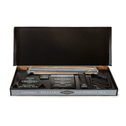Brunswick Heritage Play Package billiard set with Heritage® pocket balls and accessories in open box
