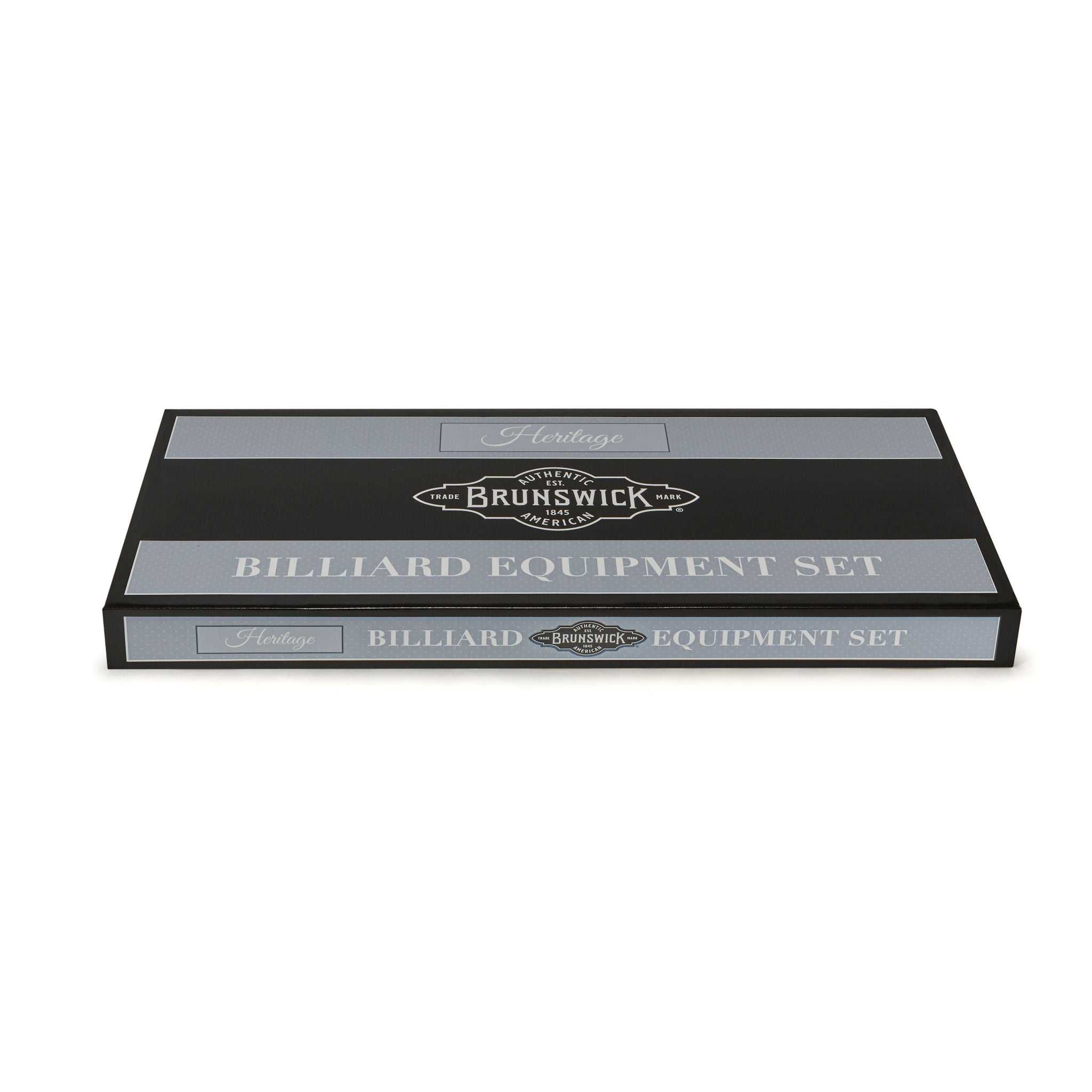 Brunswick billiard equipment set packaging on a white background
