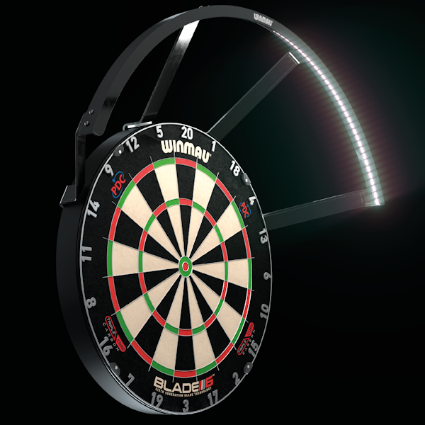 Polaris 120° Dartboard Light Side Angle
