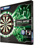 Winmau Pro SFB Dartboard with high tensile steel wiring and staple-free bullseye, tournament quality and British Darts Organization endorsed.