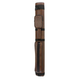 Pro Series PR22V Leatherette Pool Cue Case brown on white background