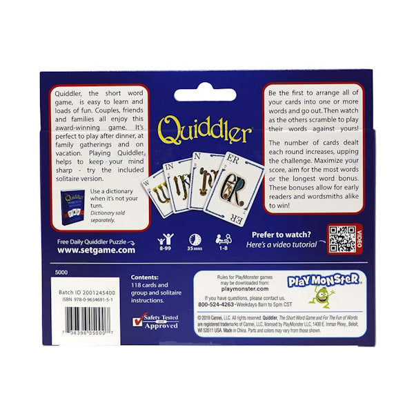 QUIDDLER CARD GAME