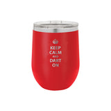 Stemless Wine Tumbler -Dart On red