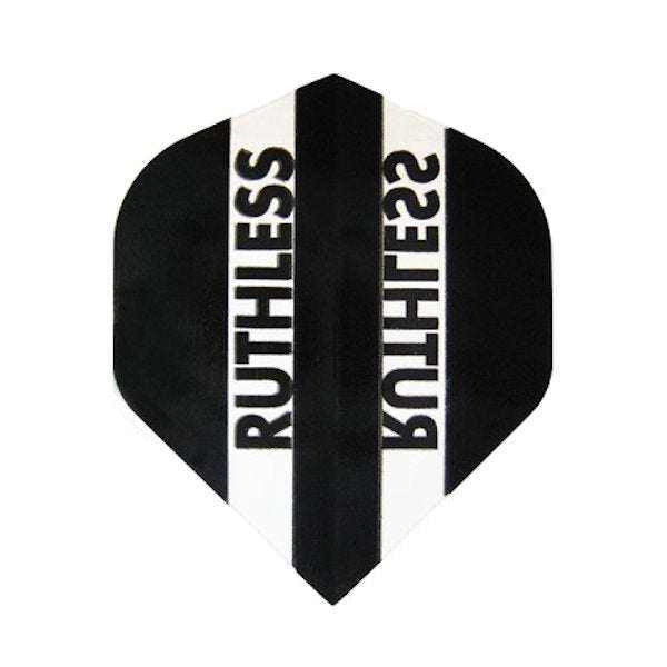 Ruthless Flights extra tough 100 micron dart flights black and white design