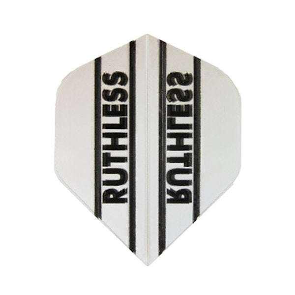 Ruthless Flights extra tough 100 micron dart flight with black and white design