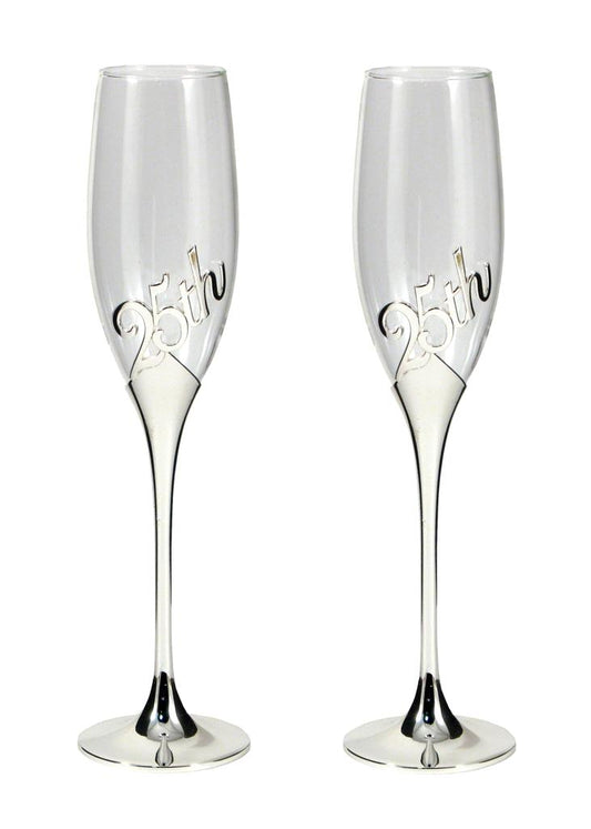 25th Anniversary Toasting Glasses
