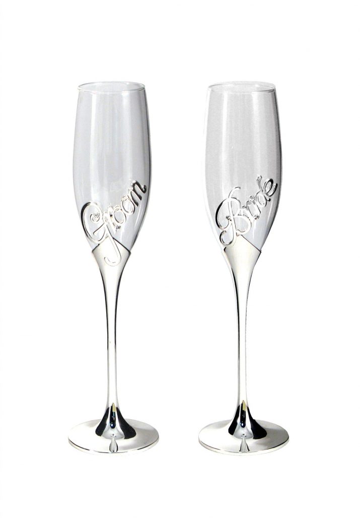 Bride and Groom toasting glasses
