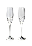 Bride and Groom toasting glasses
