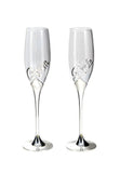 Bride and Groom toasting glasses