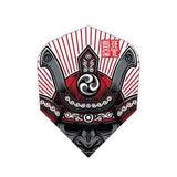 Shot Flights dart flight with intricate samurai helmet design for stability and lift