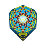 Shot Flights dart flight with distinctive hand-drawn geometric design for stability and maximum lift.