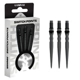 Winmau switch points packaging with three black points on a white background