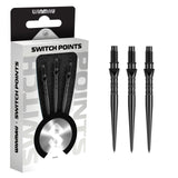 Winmau switch points packaging with three black wave points on a white background