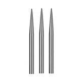 Three Sabre 38mm precision engineered dart points for customizable grip and throw