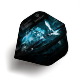 Datadart Shiver flight with blue design on a white background