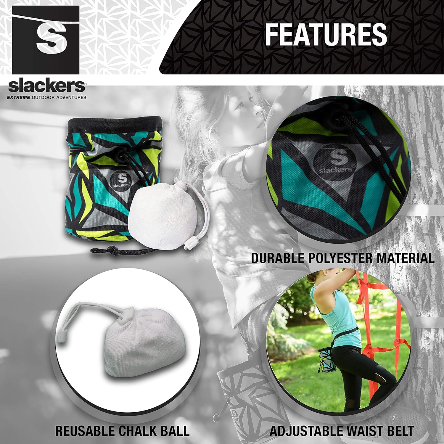 Slackers Chalk Bag features 