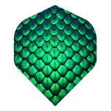 BD Exclusive Flights dart flight with green scale pattern, 100 micron, standard size, durable