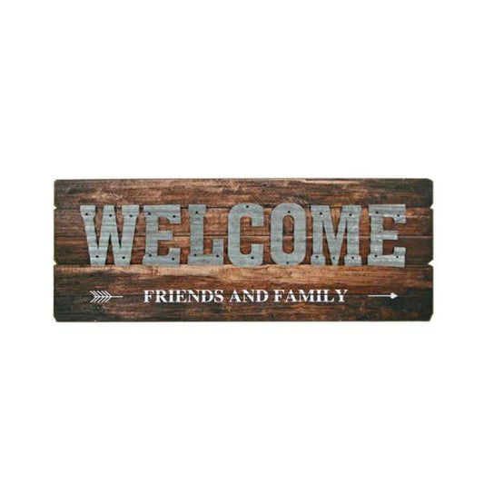 Welcome Family & Friends wood sign