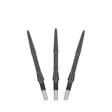 Set of three Swiss Storm Surge Points for darts with CNC machined grooves and durable stainless steel design