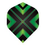 Thunderbird brass darts green and black geometric flight design