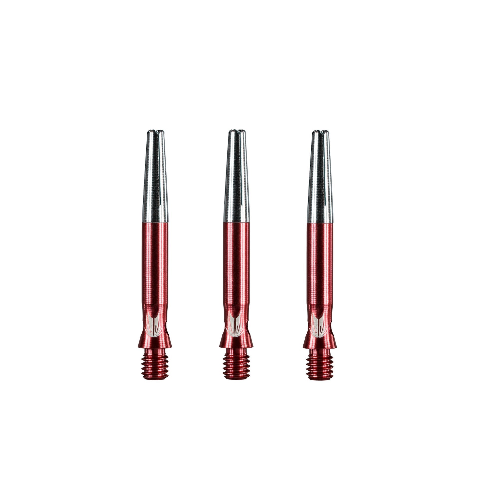 Three Target Top Spin S Line Shafts red short on white background