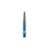 Blue and silver dart shaft on a white background