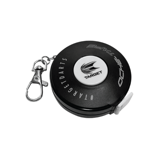 Target Oche Tape spring-loaded retractable measuring tape with carabiner clip for dart board setup