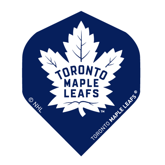NHL Toronto Maple Leafs flights with team logo on blue polyester material