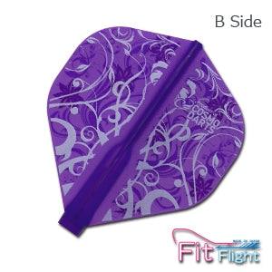 Trish Grzesik 5 Standard Fit Flights purple dart flights with bold graphic design and maximum stability