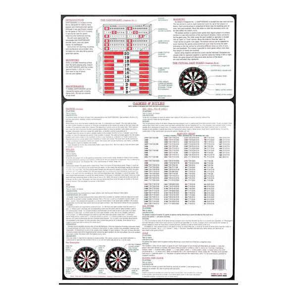 Ultimate Dart Scoreboard large wall-mounted scoring device for darts games with rules and instructions